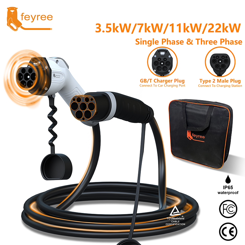 Ev Charger Type 2 22Kw 32A 3 Phase - Kabel Pengisian Daya Feyree EV Tipe